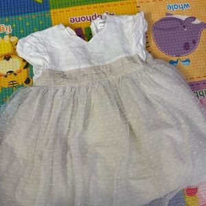 Mayoral White and Cream Formal Kids Dress
